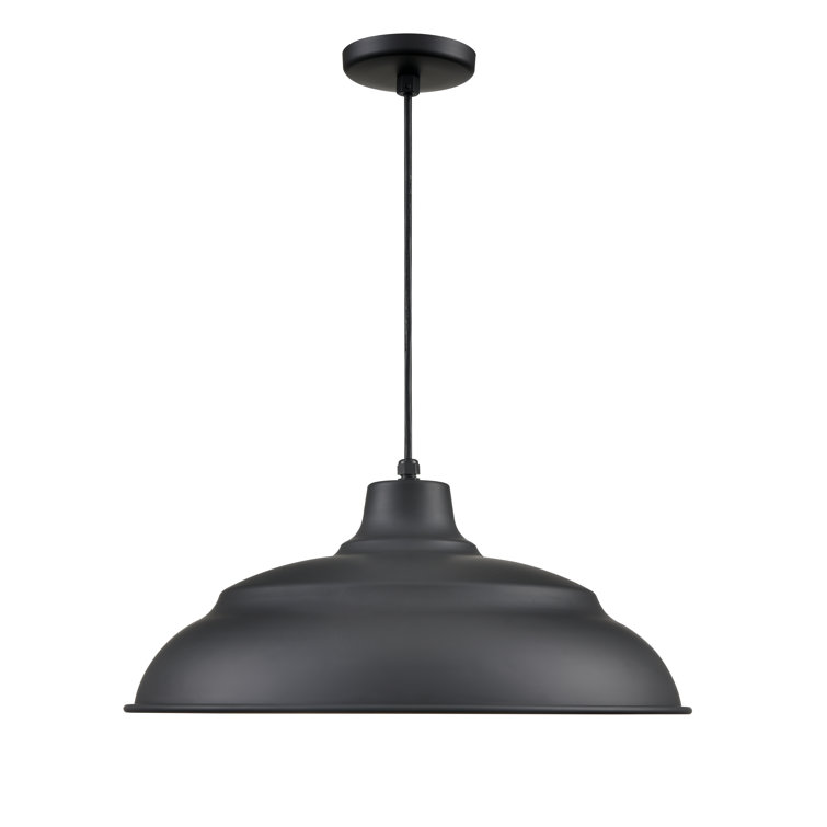 Breakwater Bay R Series 1 Light Cord Hung Aluminum Warehouse in Satin